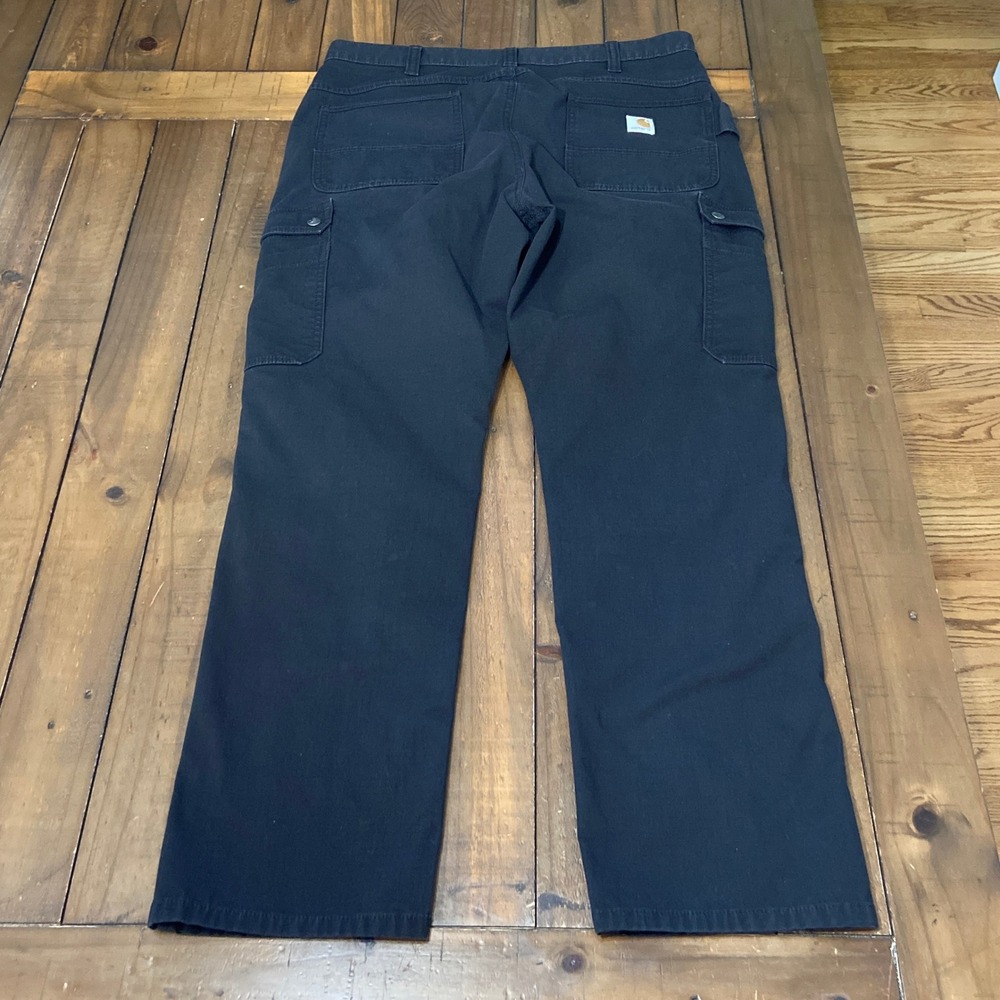 Carhartt Mens Rugged Flex Ripstop Cargo Work Pants Black 105461‎ 36x32 Utility - Picture 2 of 9